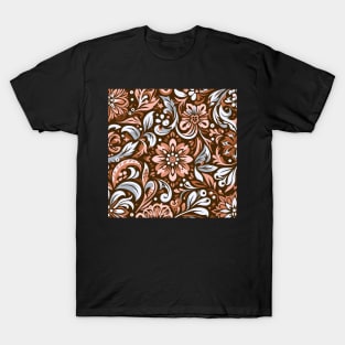 Retro Flower Pattern T-Shirt